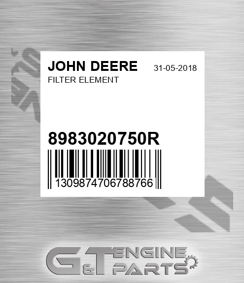 8983020750R Filter Element for JOHN DEERE