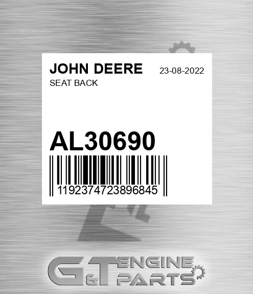 AL30690 JOHN DEERE Seat Back