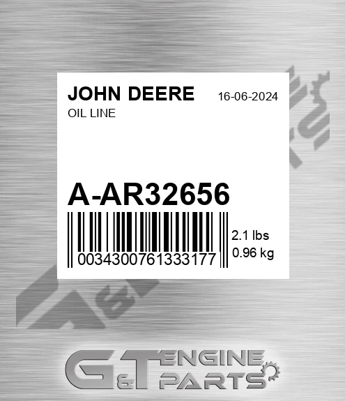 A-AR32656 Oil Line for JOHN DEERE