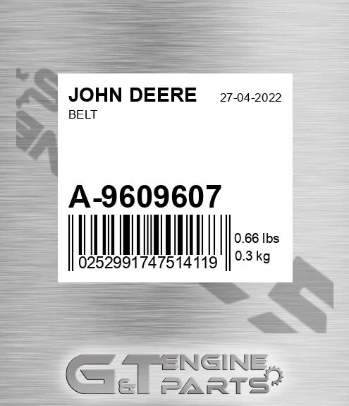 A-9609607 Belt for JOHN DEERE