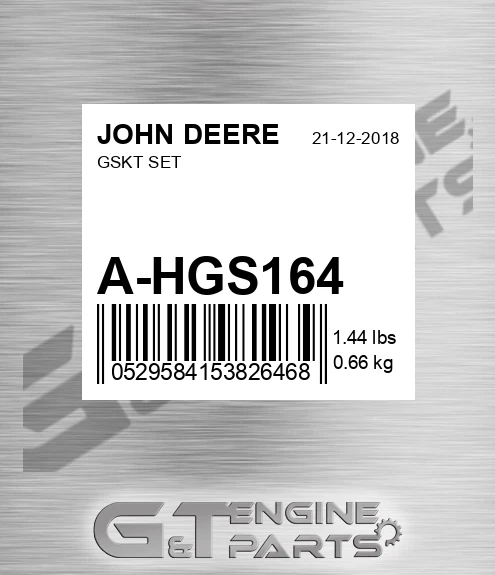 A-HGS164 Gskt Set for JOHN DEERE