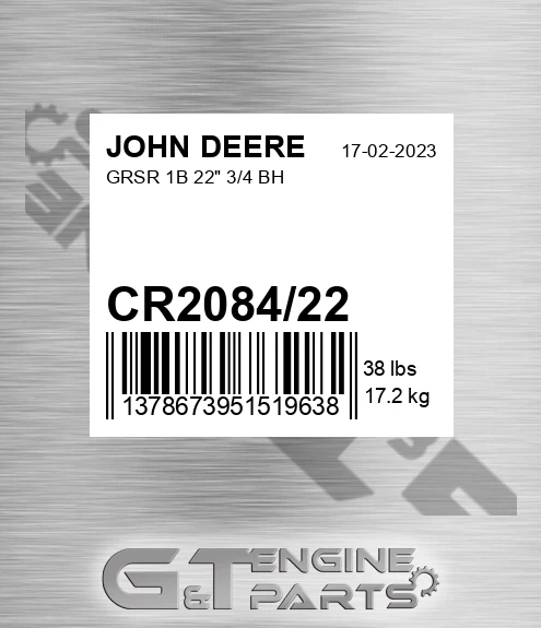 CR2084/22 Grsr 1b 22" 3/4 Bh