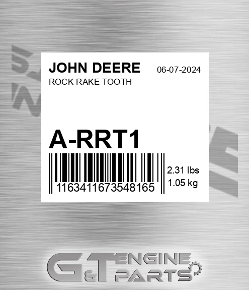 A-RRT1 Rock Rake Tooth for JOHN DEERE