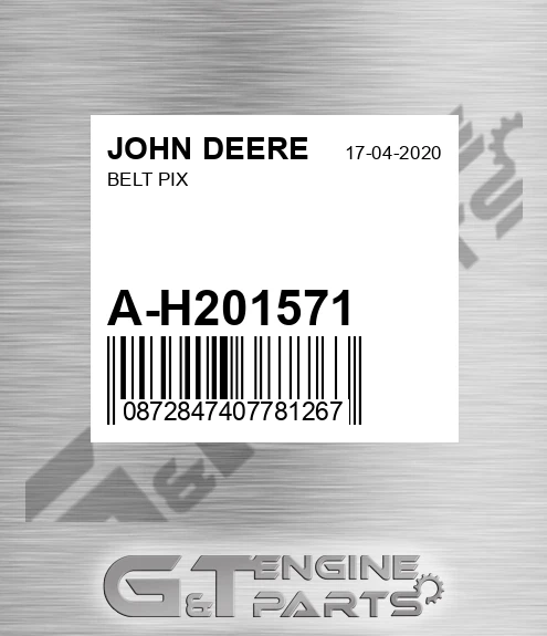 A-H201571 Belt Pix for JOHN DEERE