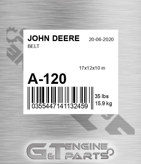 A-120 Belt for JOHN DEERE
