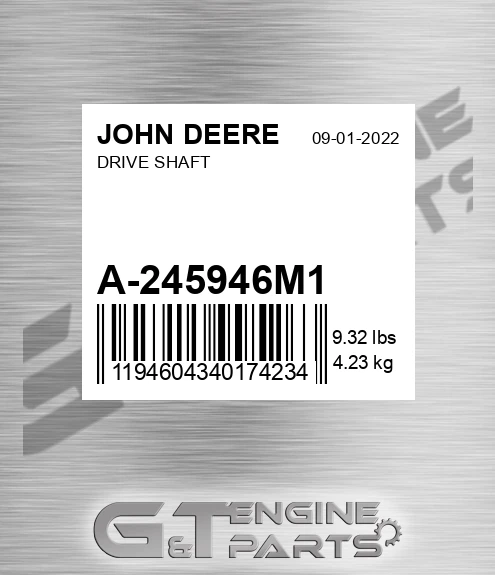 A-245946M1 Drive Shaft for JOHN DEERE