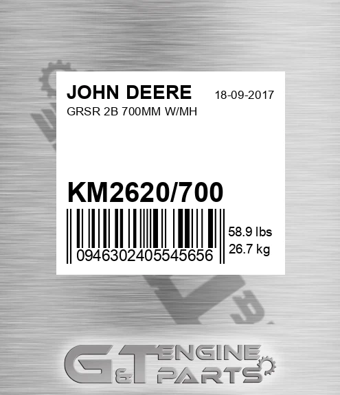 KM2620/700 Grsr 2b 700mm W/mh