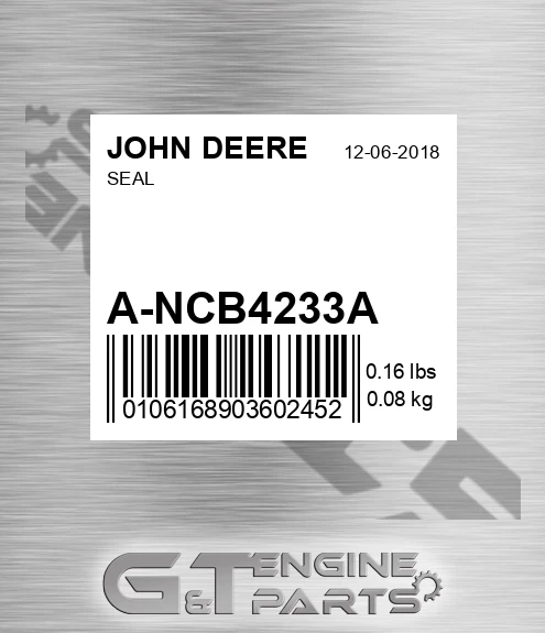 A-NCB4233A Seal for JOHN DEERE