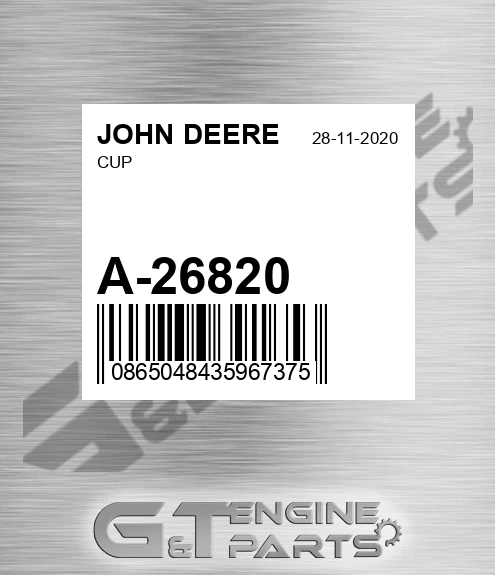 A-26820 Cup for JOHN DEERE