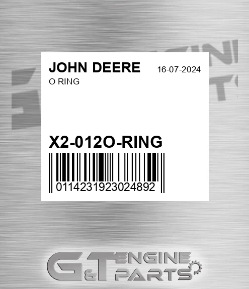 X2-012O-RING O Ring for JOHN DEERE