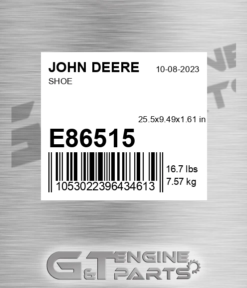 E86515 Shoe for JOHN DEERE
