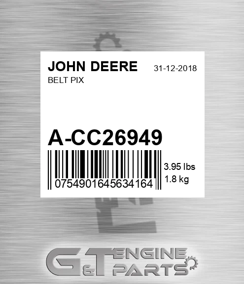 A-CC26949 Belt Pix for JOHN DEERE