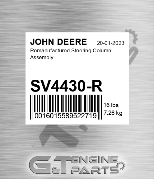 SV4430-R Remanufactured Steering Column Assembly for JOHN DEERE