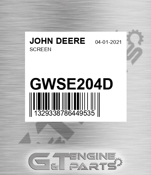 GWSE204D JOHN DEERE Screen