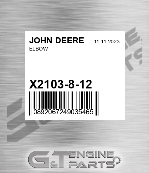 X2103-8-12 Elbow for JOHN DEERE