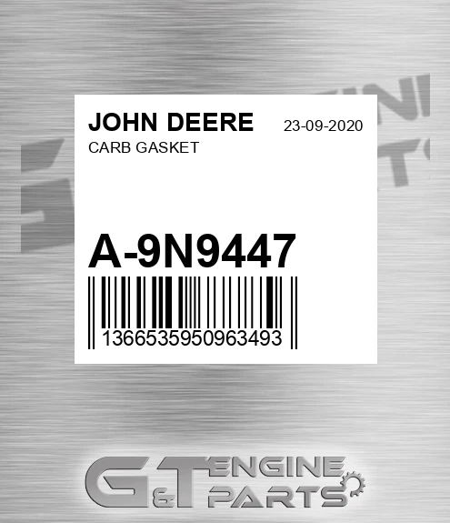 A-9N9447 Carb Gasket for JOHN DEERE