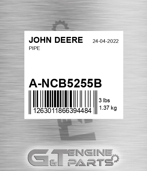 A-NCB5255B Pipe for JOHN DEERE