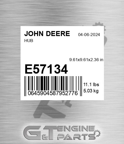 E57134 Hub for JOHN DEERE