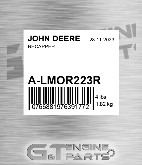 A-LMOR223R Recapper for JOHN DEERE