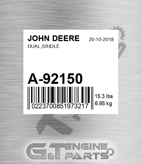 A-92150 Dual,sindle for JOHN DEERE