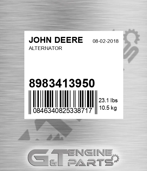 8983413950 Alternator for JOHN DEERE