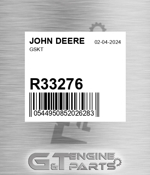 R33276 Gskt for JOHN DEERE