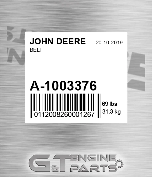 A-1003376 Belt for JOHN DEERE