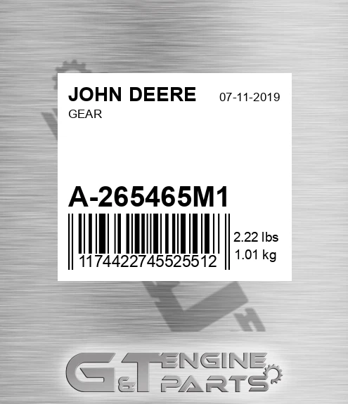 A-265465M1 Gear for JOHN DEERE