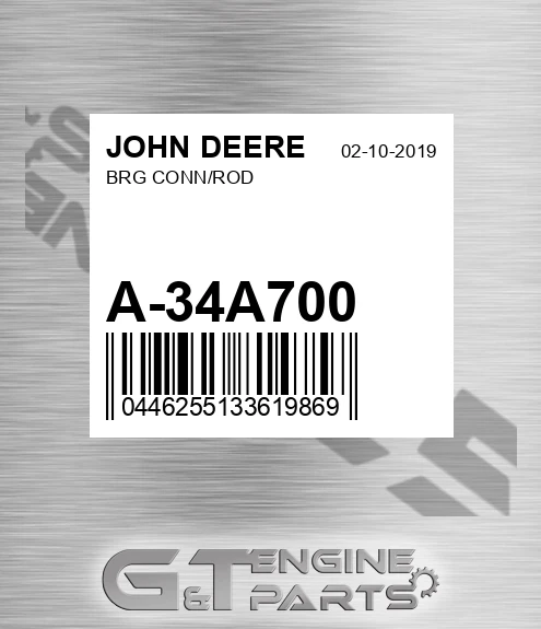 A-34A700 Brg Conn/rod for JOHN DEERE