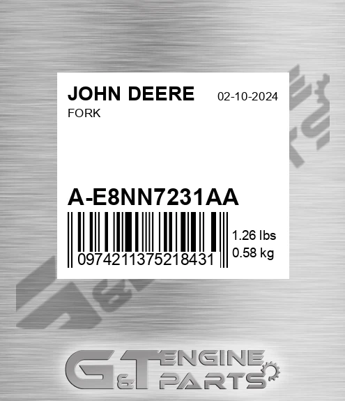 A-E8NN7231AA Fork for JOHN DEERE