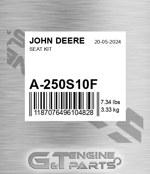 A-250S10F Seat Kit for JOHN DEERE