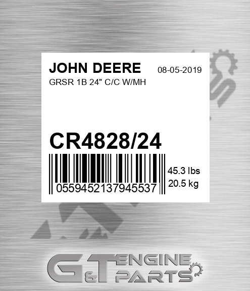 CR4828/24 Grsr 1b 24" C/c W/mh for JOHN DEERE