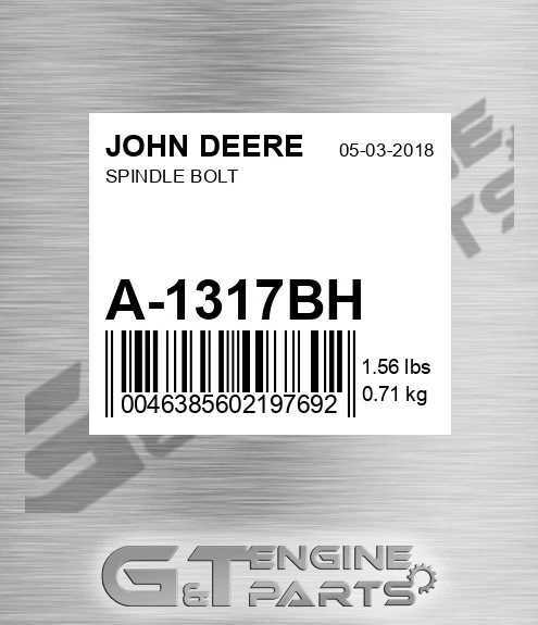 A-1317BH Spindle Bolt for JOHN DEERE