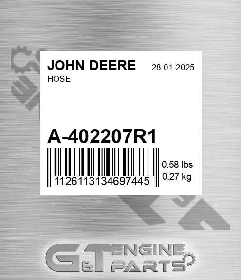 A-402207R1 Hose for JOHN DEERE