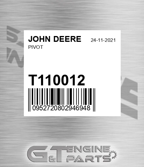 T110012 JOHN DEERE Pivot