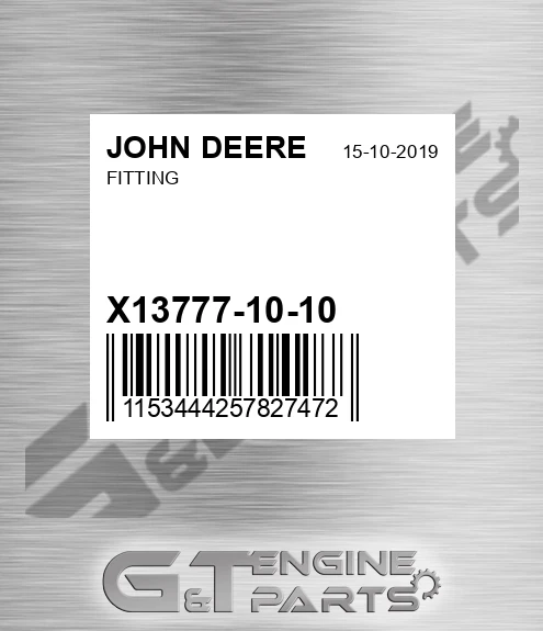 X13777-10-10 Fitting for JOHN DEERE