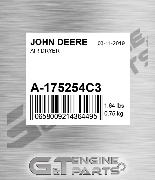 A-175254C3 Air Dryer for JOHN DEERE