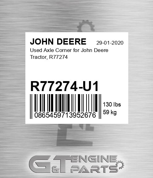 R77274-U1 Used Axle Corner For Tractor, R77274 for JOHN DEERE