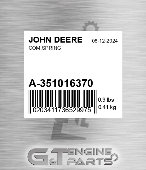 A-351016370 Com.spring for JOHN DEERE