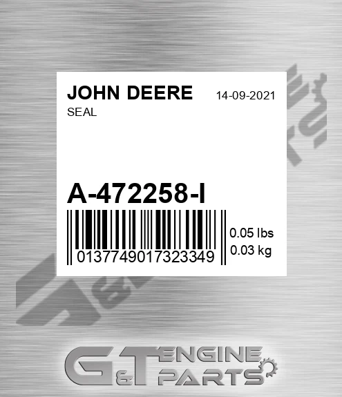 A-472258-I Seal for JOHN DEERE