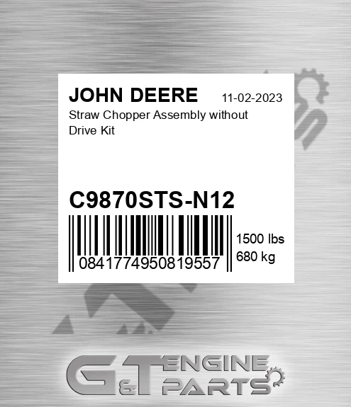C9870STS-N12 Straw Chopper Assembly Without Drive Kit for JOHN DEERE