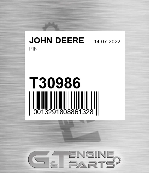 T30986 Pin for JOHN DEERE