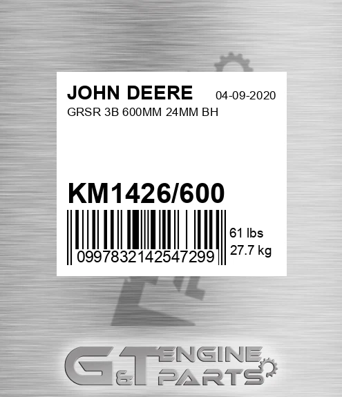 KM1426/600 Grsr 3b 600mm 24mm Bh