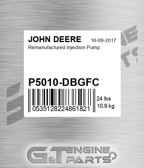 P5010-DBGFC Remanufactured Injection Pump for JOHN DEERE