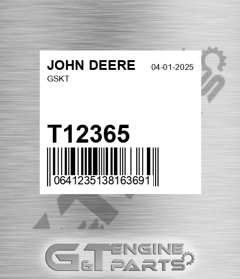 T12365 Gskt for JOHN DEERE