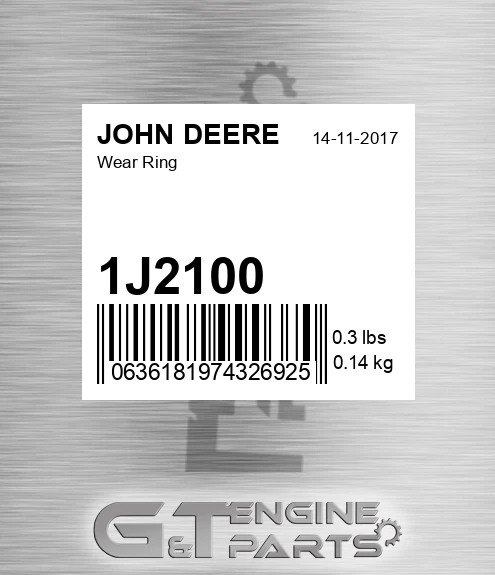 1J2100 Wear Ring for JOHN DEERE
