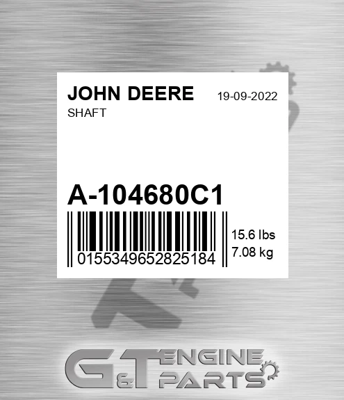 A-104680C1 Shaft for JOHN DEERE