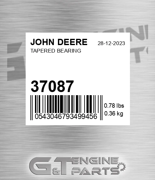 37087 Tapered Bearing for JOHN DEERE