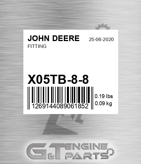X05TB-8-8 Fitting for JOHN DEERE