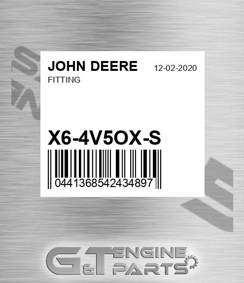 X6-4V5OX-S Fitting for JOHN DEERE